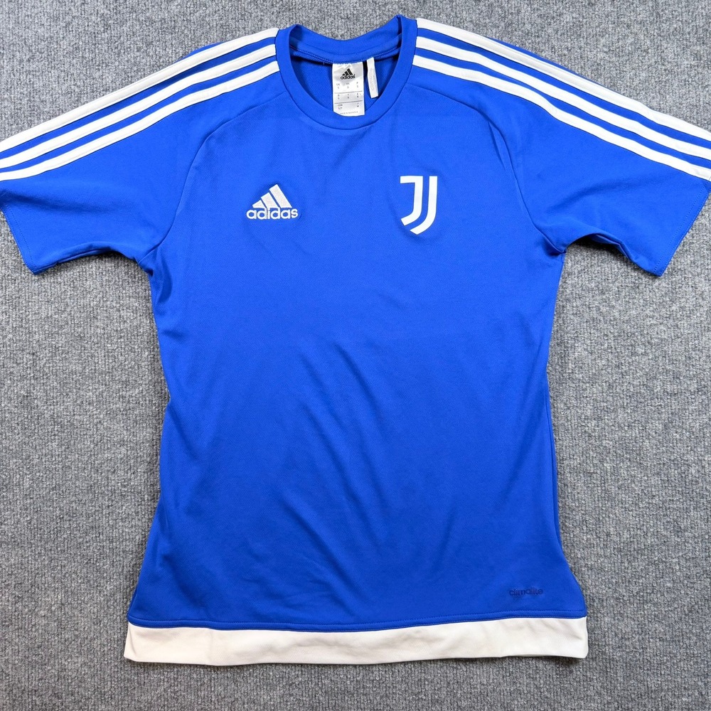 Adidas Juventus Training Jersey Mens Small Blue Climalite S16148 Soccer Shirt